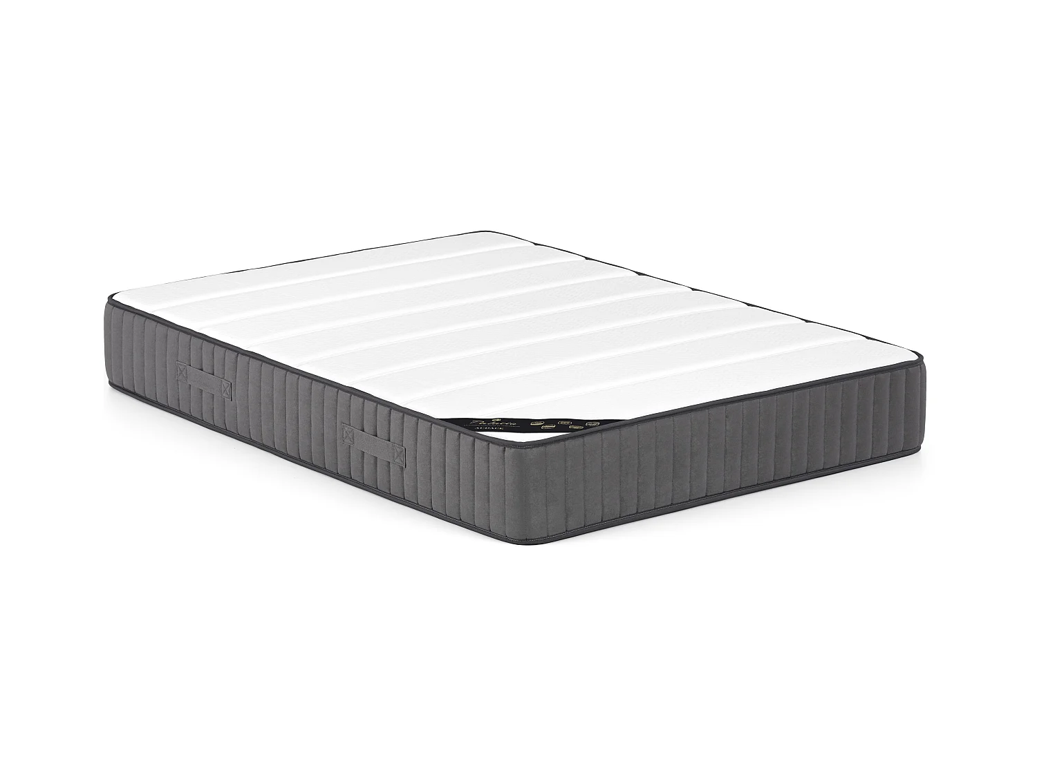 Letto con Cassetti 160 x 200 cm Tessuto Beige + Materasso - LEOPOLD