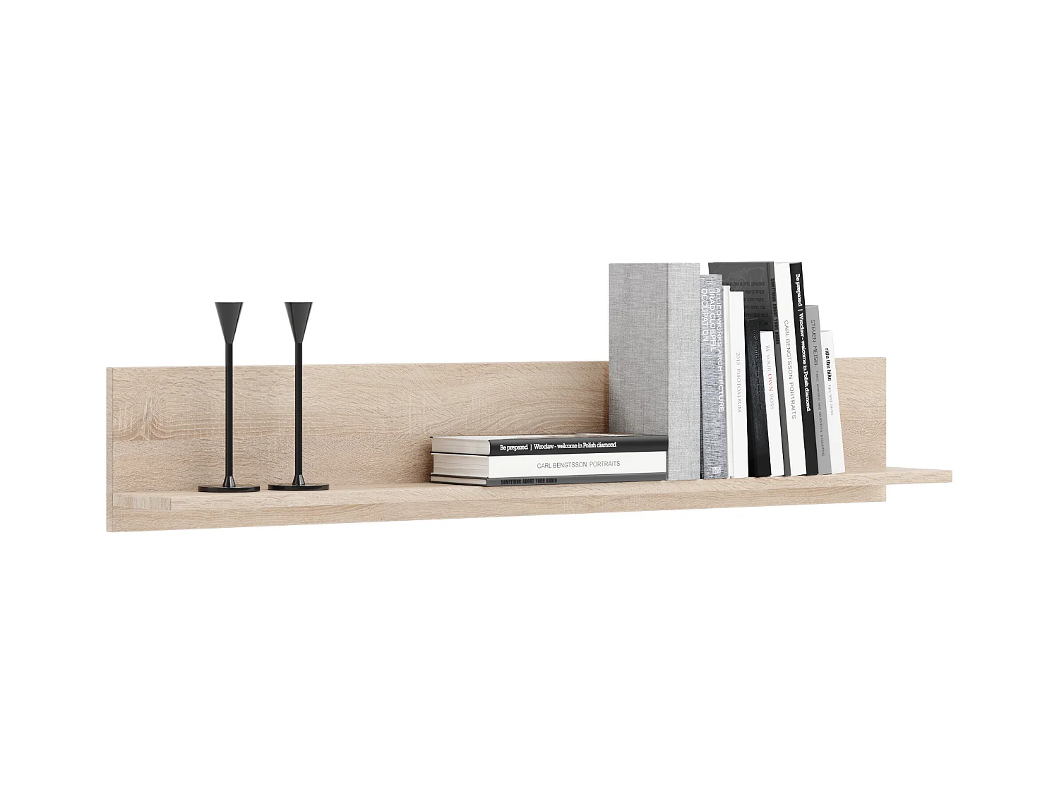 Etagère au style industriel SELM 100 cm - Chêne claire