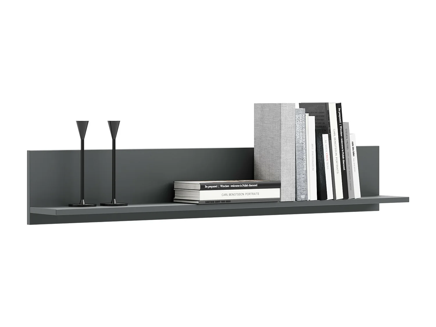 Etagère au style industriel SELM 100 cm - Noir