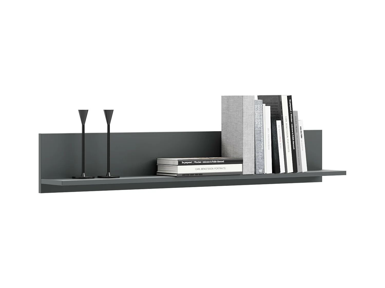 Etagère au style industriel SELM 100 cm - Noir