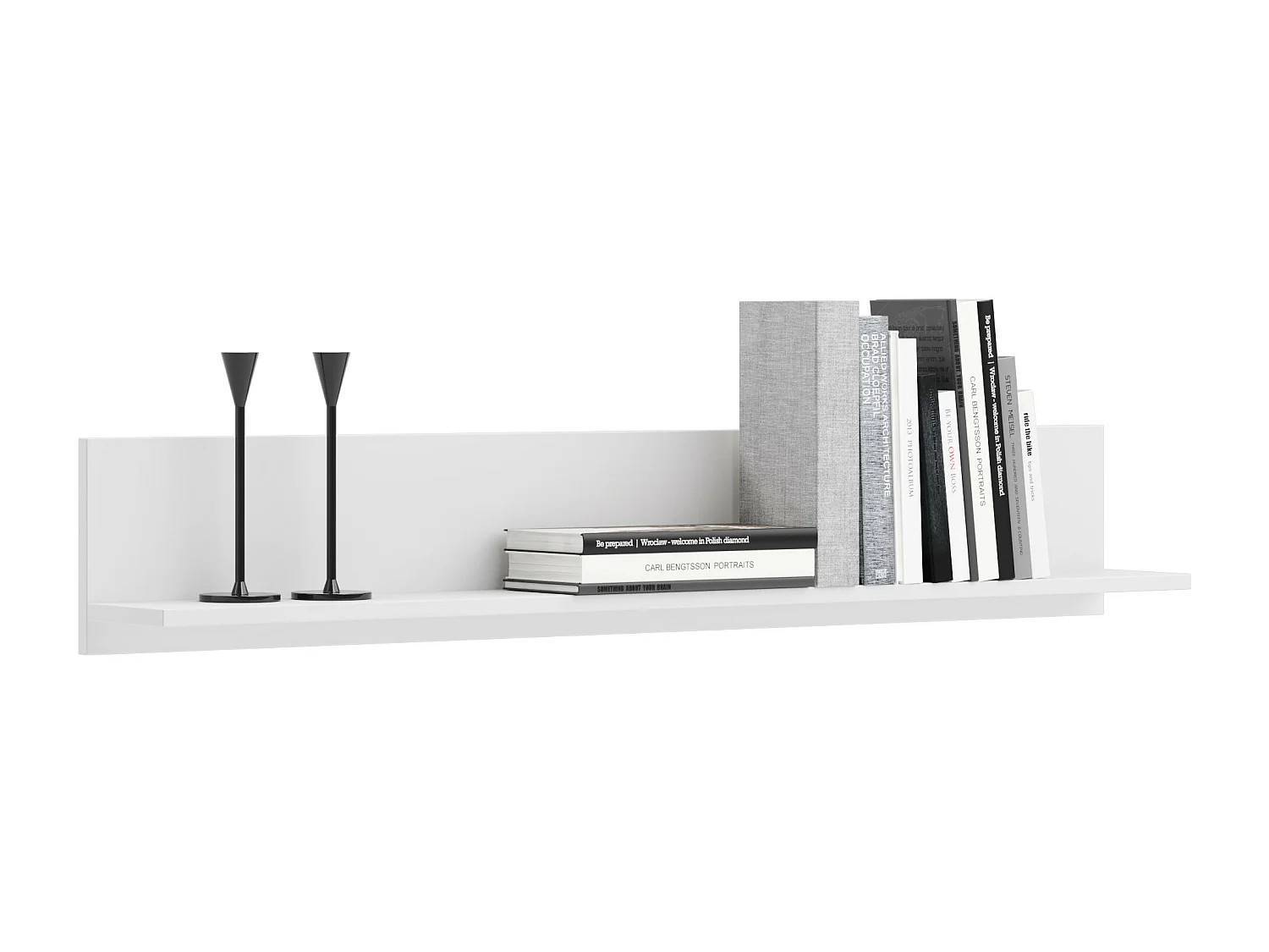 Etagère au style industriel SELM 100 cm - Blanc