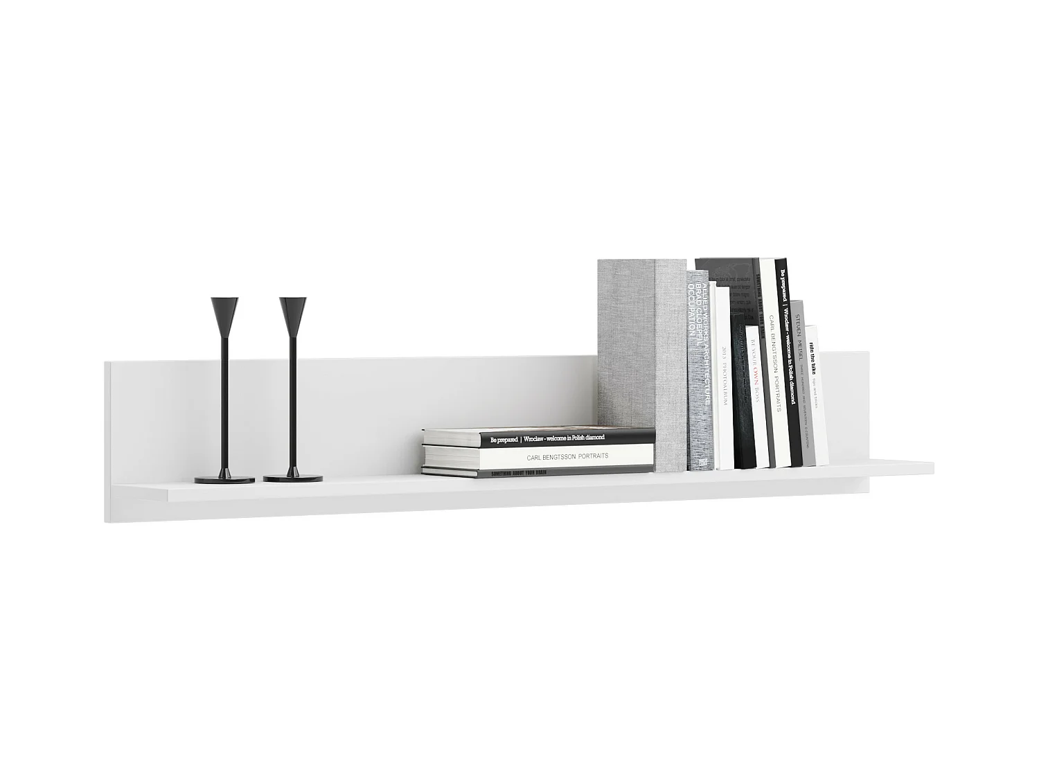Etagère au style industriel SELM 100 cm - Blanc