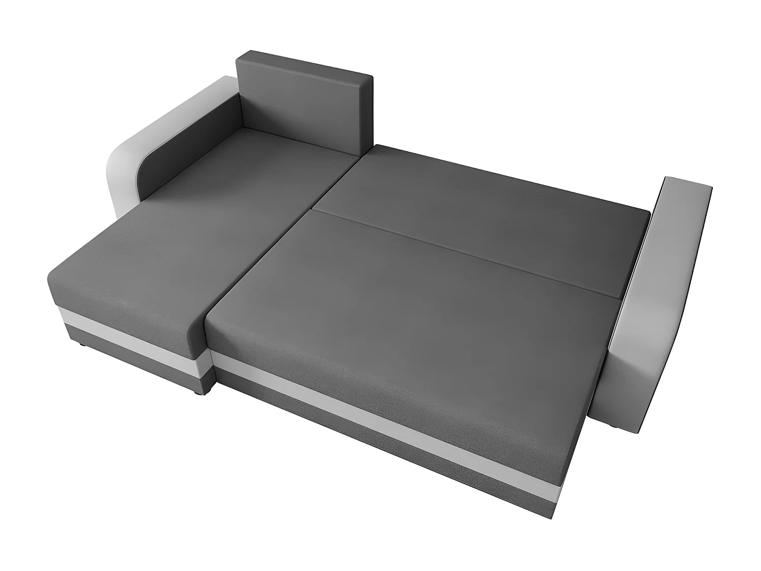 Canapé d'angle convertible NOLATIO reversible gris clair et gris foncé