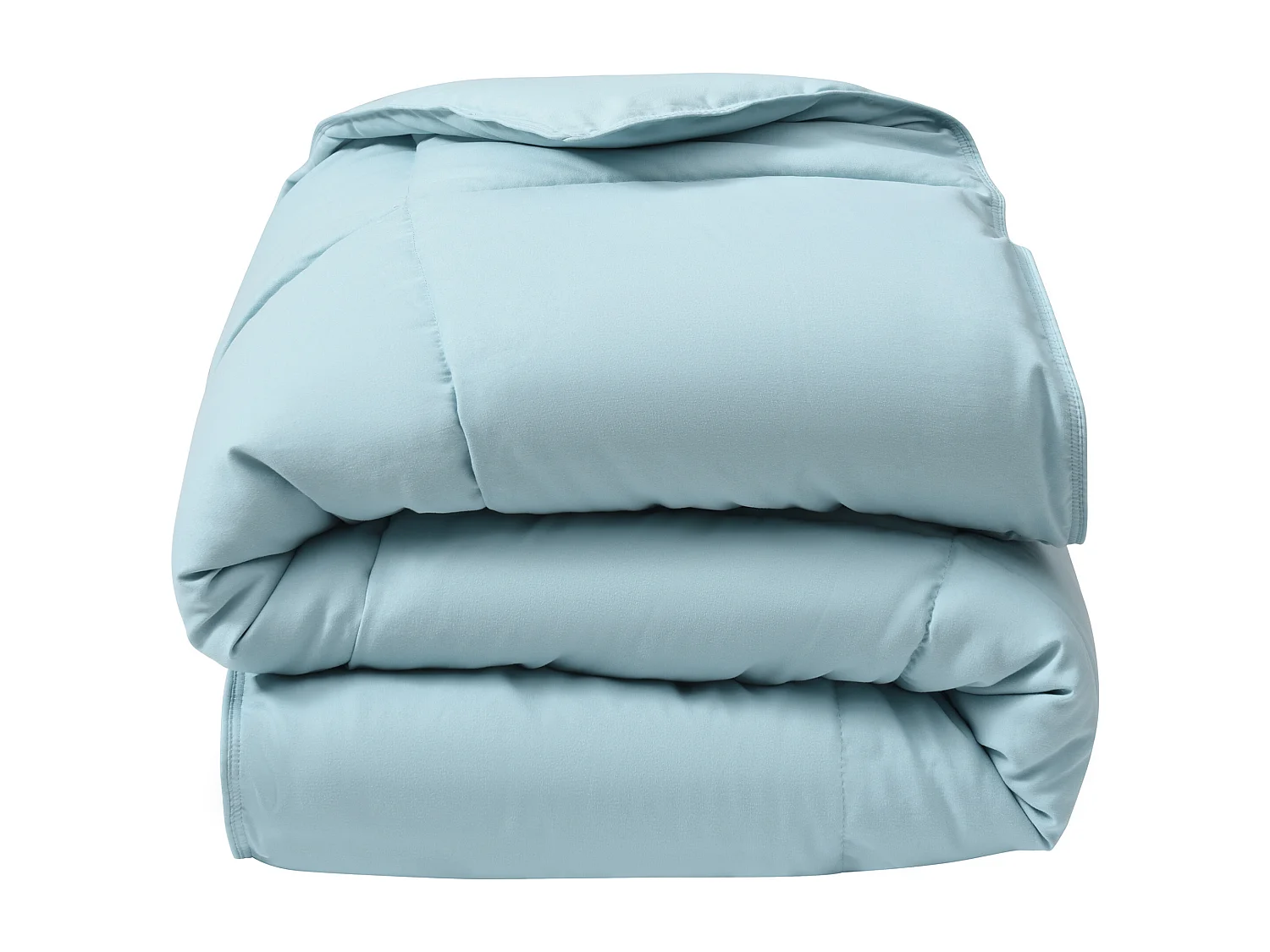 Lätt dubbeltäcke - 240 x 260 cm - 180g/m² - Sojafibrer med persikoskalsliknande känsla - Blå - THERMO CONTROL