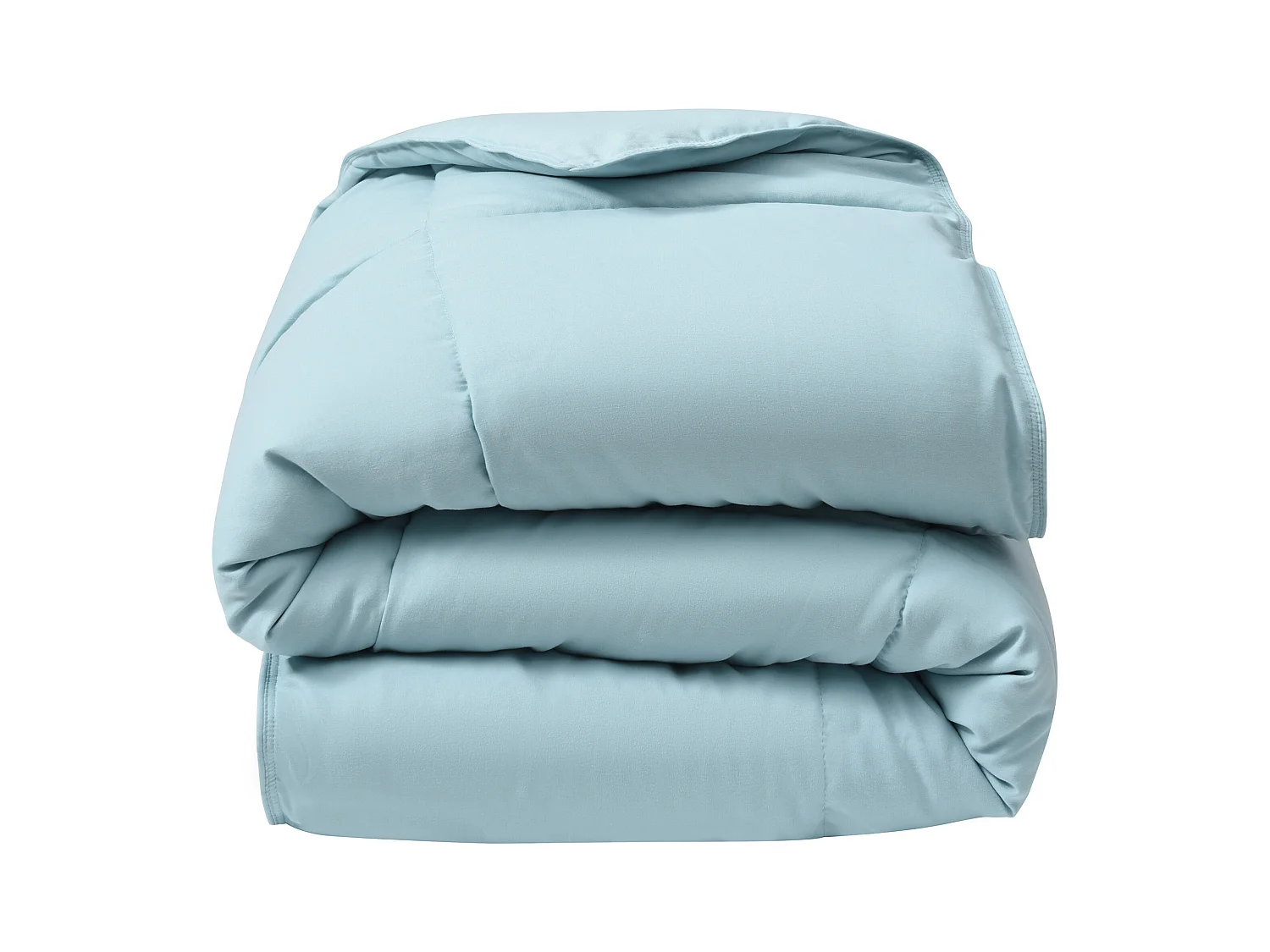 Couette légère 2 places - 240 x 260 cm - 180g/m² - Fibre de soja toucher peau de pêche - Bleu - THERMO CONTROL