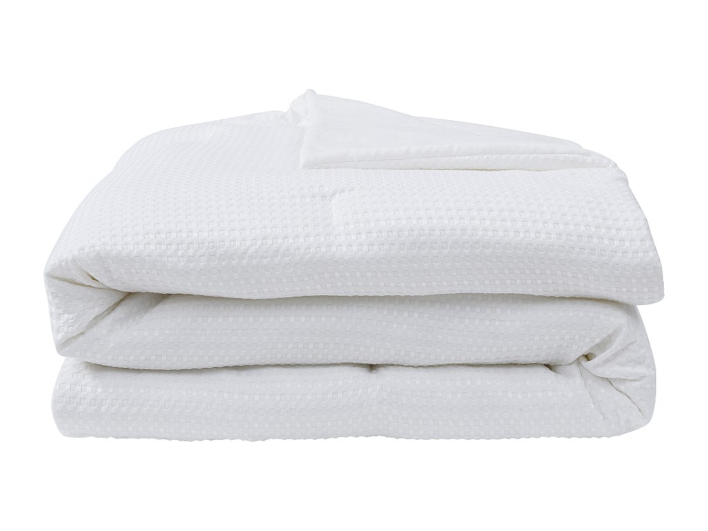 2-in-1 Wendedecke leicht - 220 x 240 cm - 250 g/m² - Weiß Wabenstoff - NANS günstig online kaufen