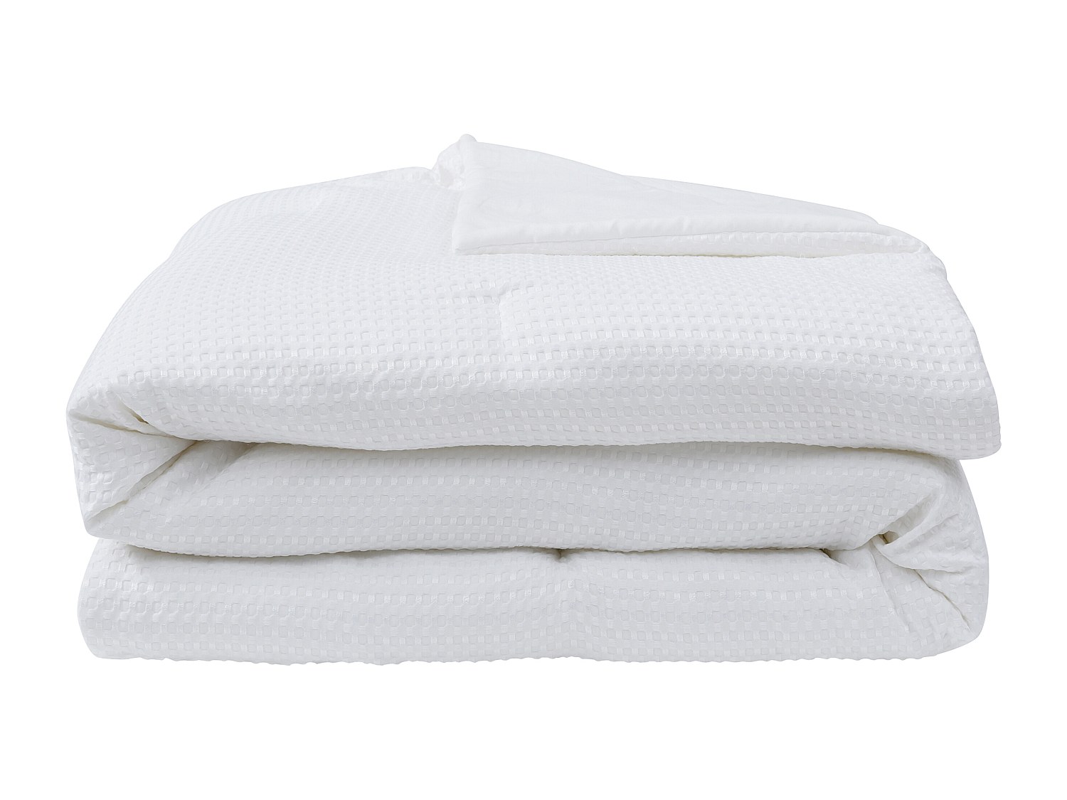 2-in-1 Wendedecke leicht - 220 x 240 cm - 250 g/m² - Weiß Wabenstoff - NANS günstig online kaufen