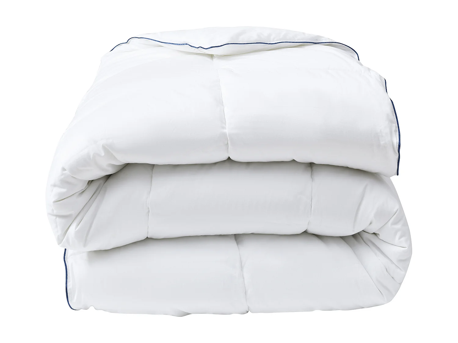 Piumino antiacaro temp. media 240x260 Satin 120fili/cm² Imbot. 300g/m² Bianco Blu  - PRESTIGIA di Palacio