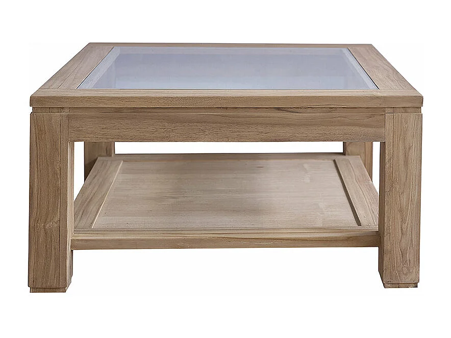 Table basse en teck massif 80 cm