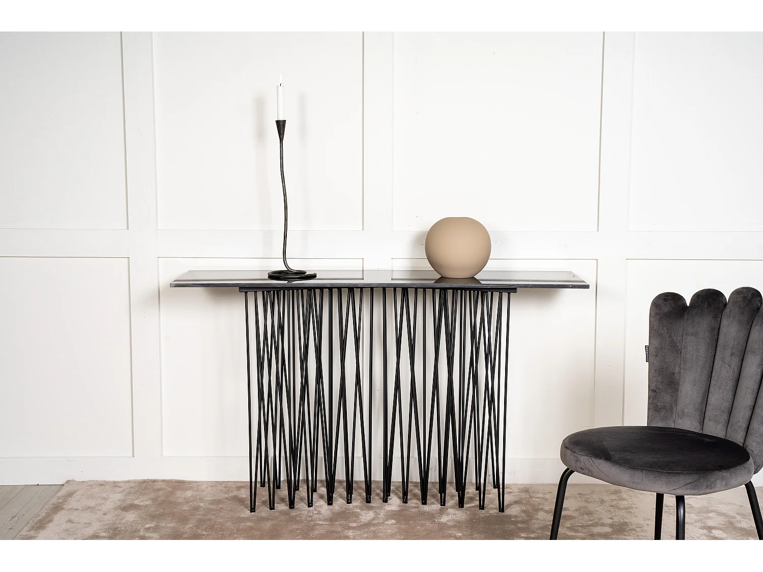 Mesa Auxiliar STONE ST37 37x130x74 Negro