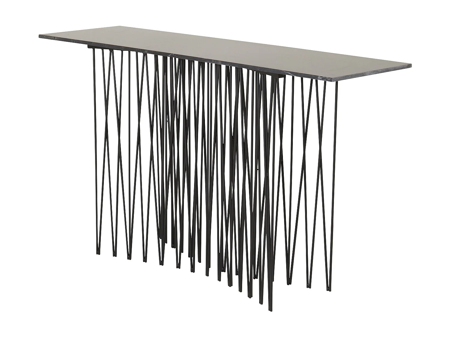 Table D'Appoint STONE ST37 37x130x74 Noir