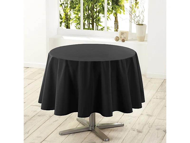 Nappe Ronde Antitache "Essentiel" 180cm Noir