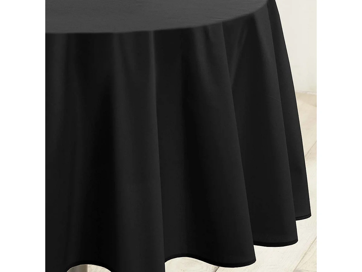 Nappe Ronde Antitache "Essentiel" 180cm Noir