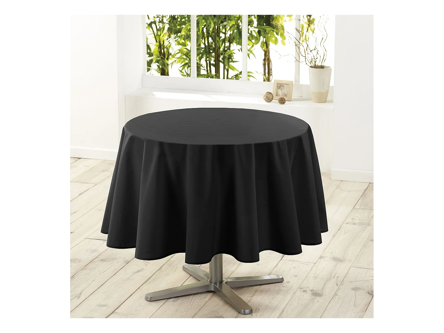 Nappe Ronde Antitache "Essentiel" 180cm Noir