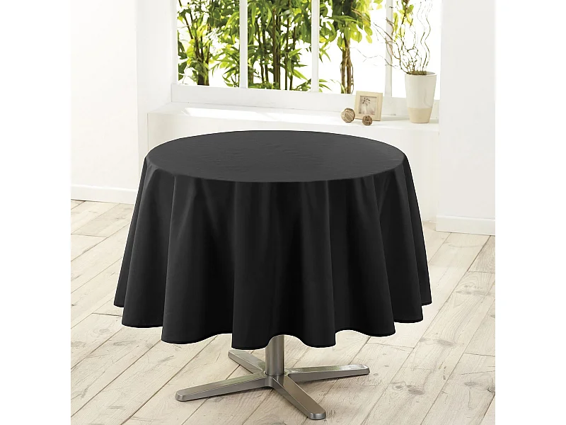 Nappe Ronde Antitache "Essentiel" 180cm Noir