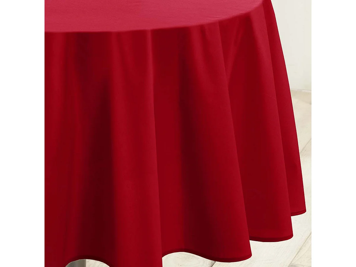 Nappe Ronde Antitache "Essentiel" 180cm Rouge