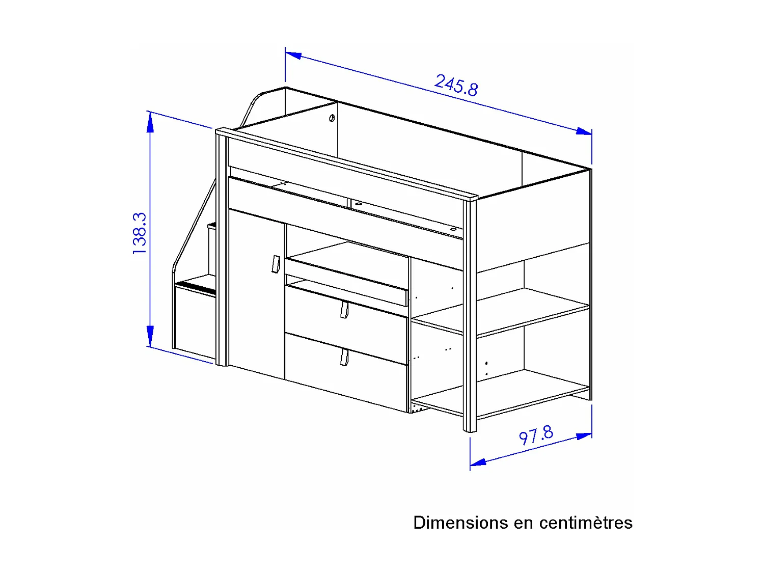 Kombi-Bett Mael 90x200 cm