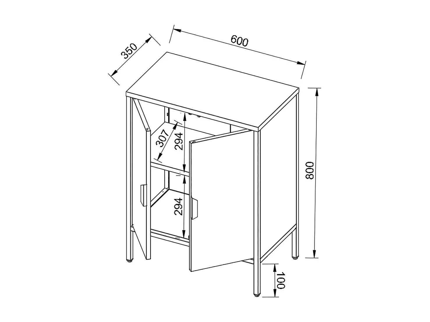 Acier Commode Sideboard Flokas S