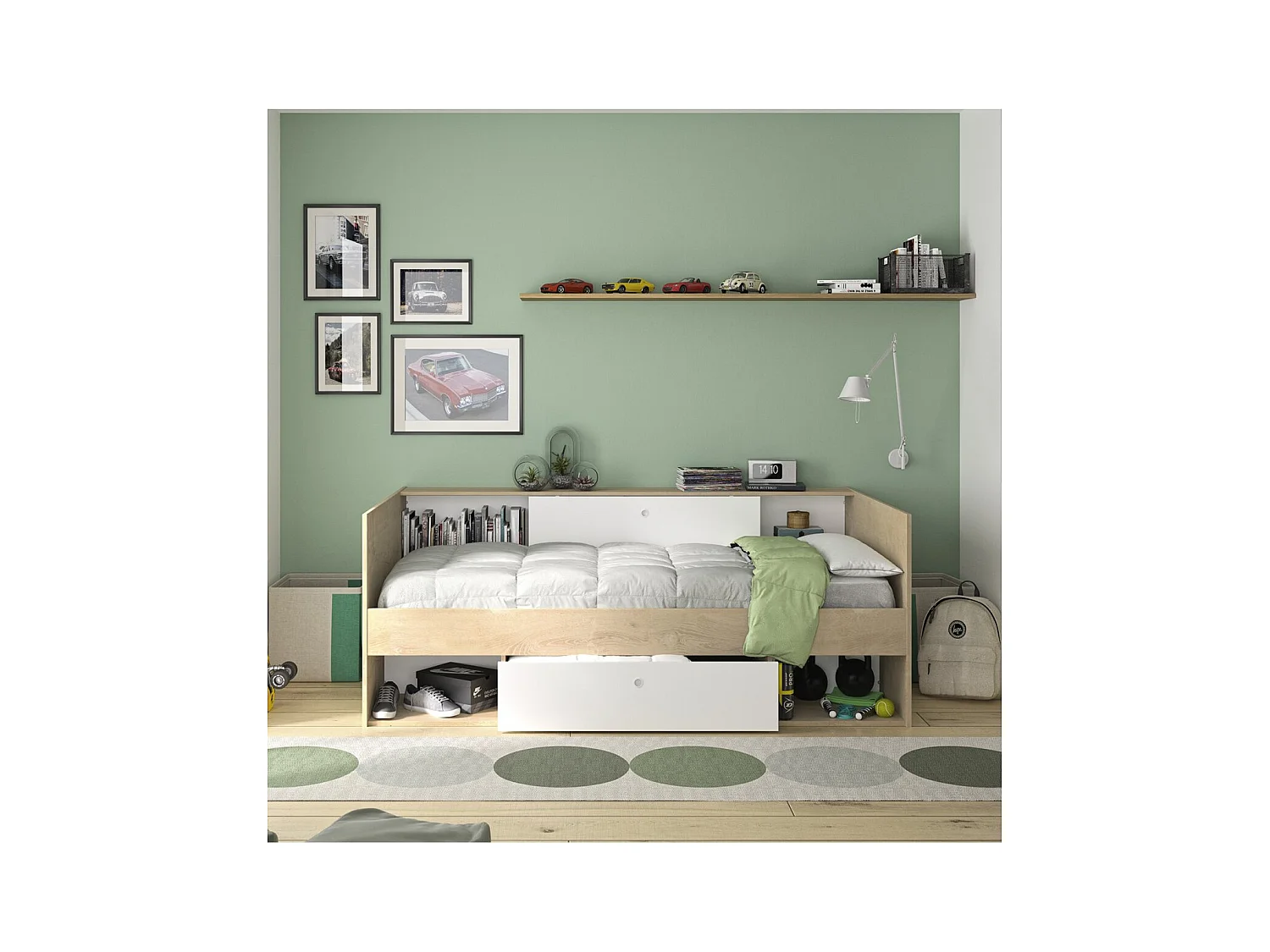 Lit rangement Alicia 90x200 cm