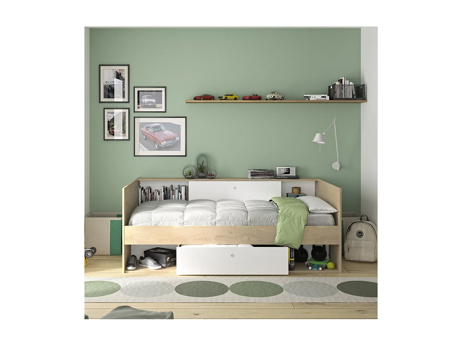 Lit rangement Alicia 90x200 cm