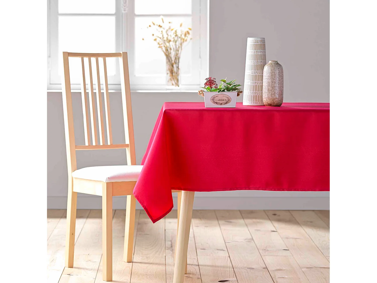 Unifarbene rechteckige Tischdecke Essentiel