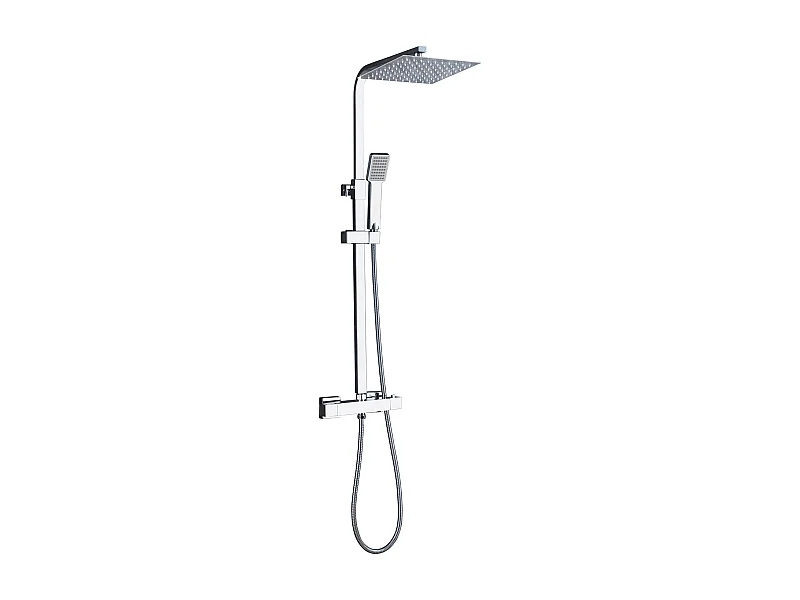 Aica columna de ducha rociador de acero inoxidable con termostato anti-quemadura barra 80-120cm
