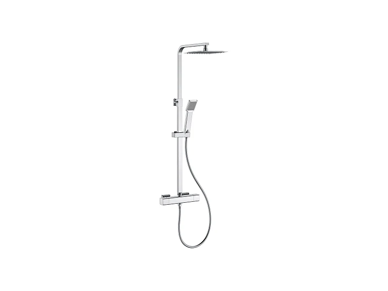 Aica columna de ducha termostática cuadrada 764-1184mm para baño