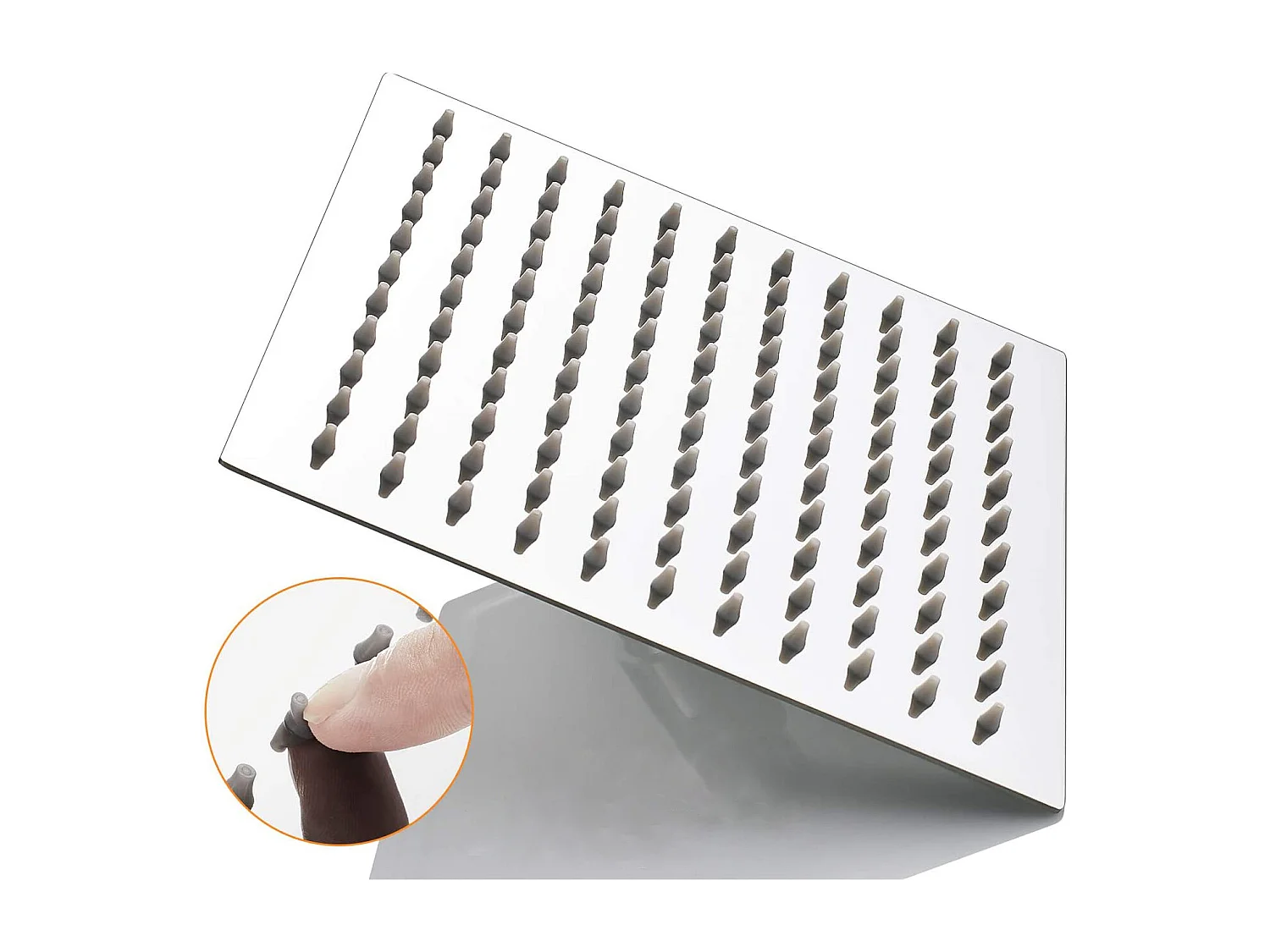 Aica columna de ducha termostática rociador grande cuadrado en cromo de acero inoxidable 80-120cm