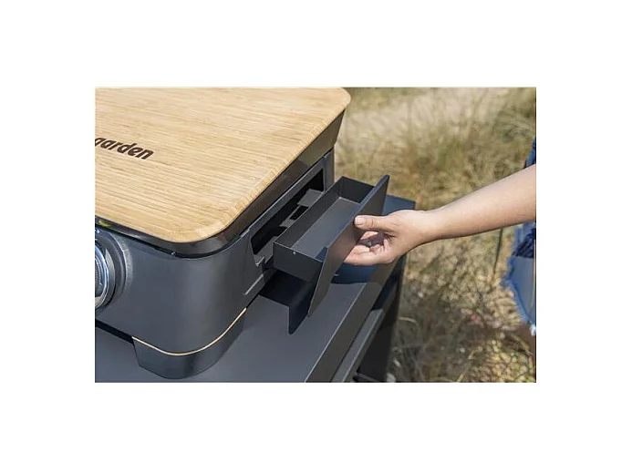 Cook'in Garden Plancha gaz 4000w plaque fonte émaillé 58.2x47x20cm - PG092