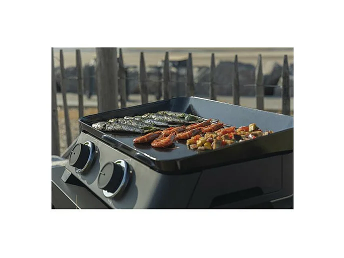 Cook'in Garden Plancha gaz 4000w plaque fonte émaillé 58.2x47x20cm - PG092