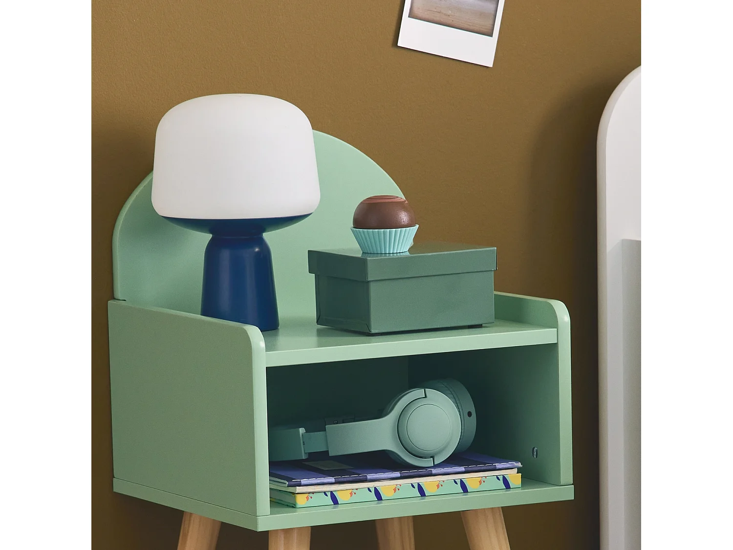 Comodino per bambini, verde