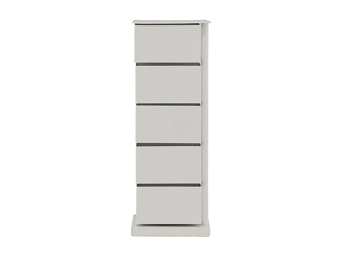 Meuble de Rangement 5 Tiroirs "San Carlos" 72cm Blanc