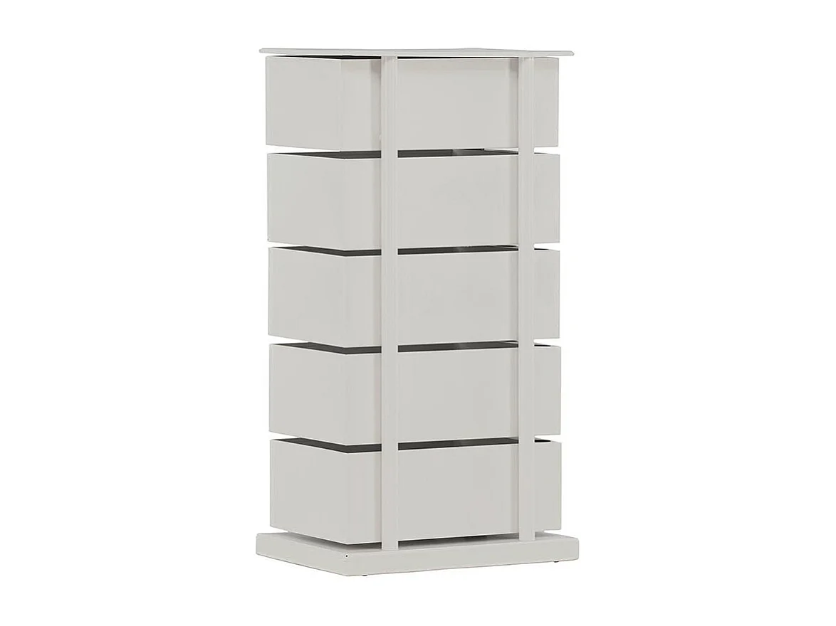 Meuble de Rangement 5 Tiroirs "San Carlos" 72cm Blanc