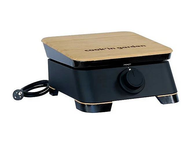 Elektrische plancha DUNE 40 - Geëmailleerd gietijzer en bamboe - 2500 W