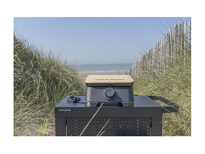 Cook'in Garden Plancha électrique 2500w plaque fonte émaillée - PE004