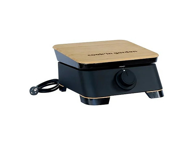 Cook'in Garden Plancha électrique 2500w plaque fonte émaillée - PE004