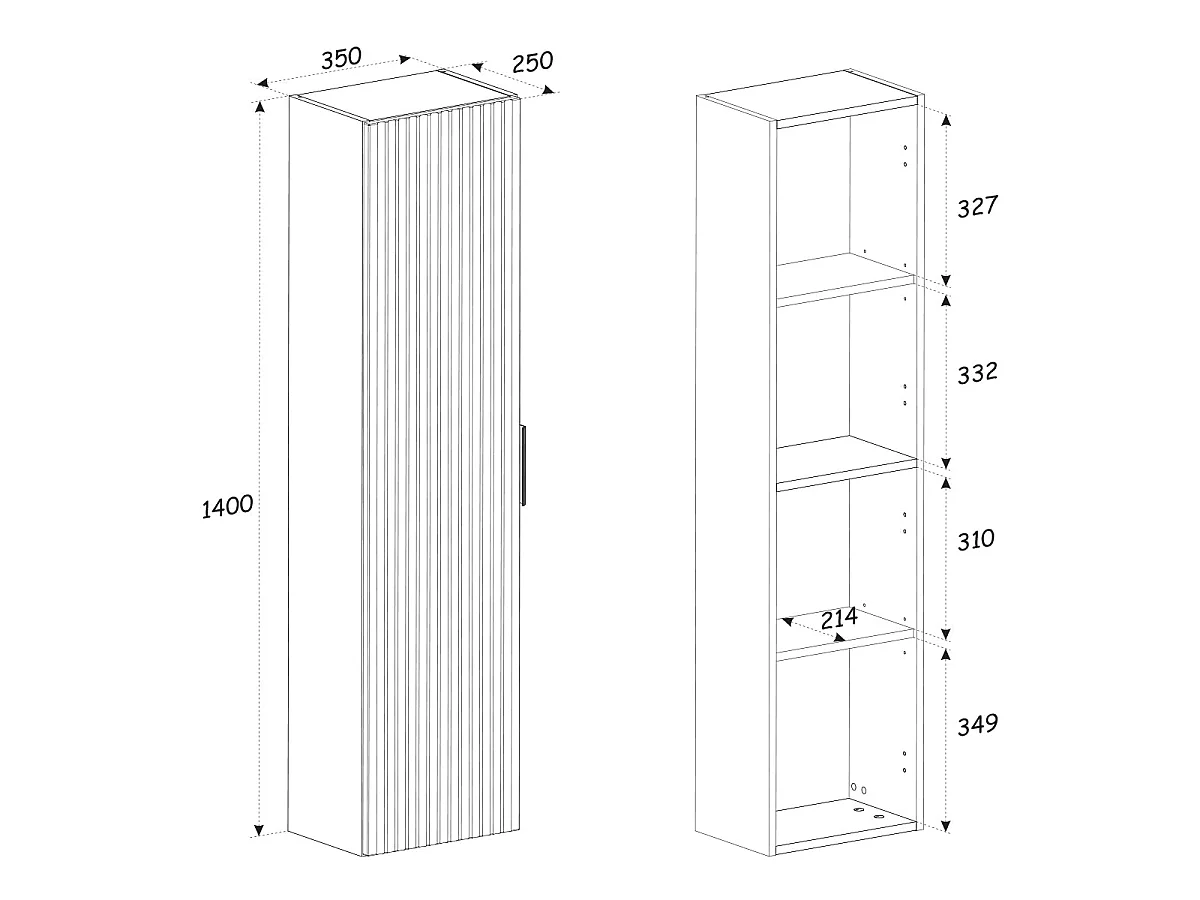 Ensemble meuble double vasque encastrée 120cm et colonne Adriel Cachemire
