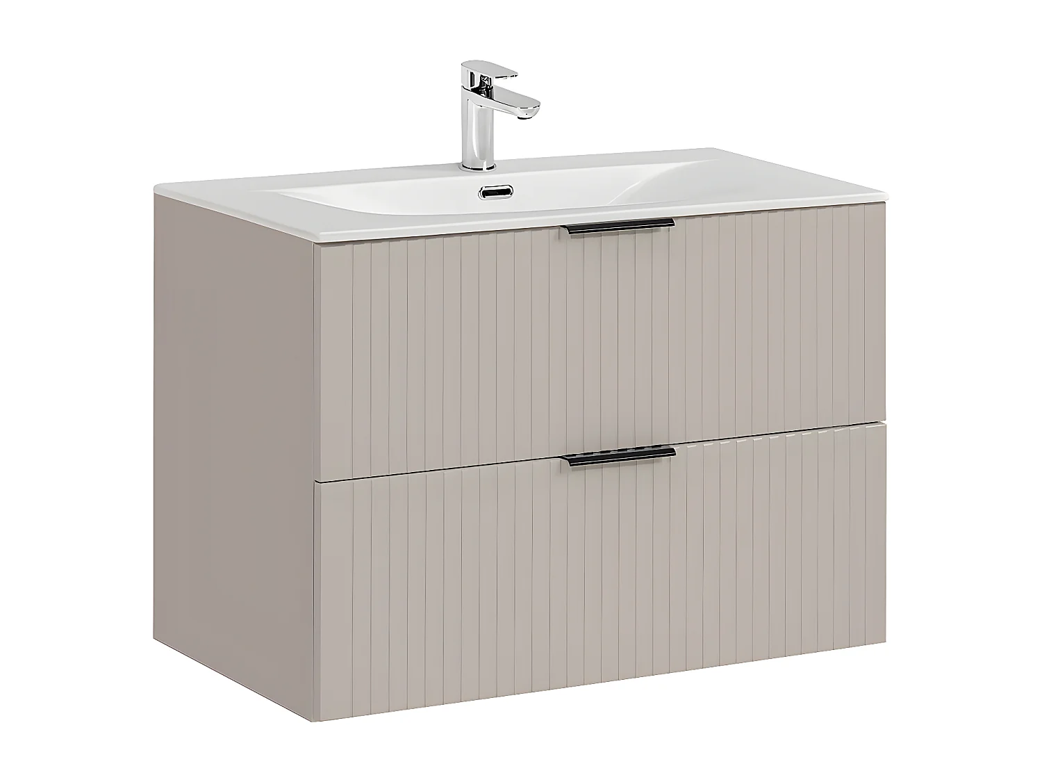 Adriel Cachemire enkel wastafelmeubel met 80cm inzetwastafel en sokkel