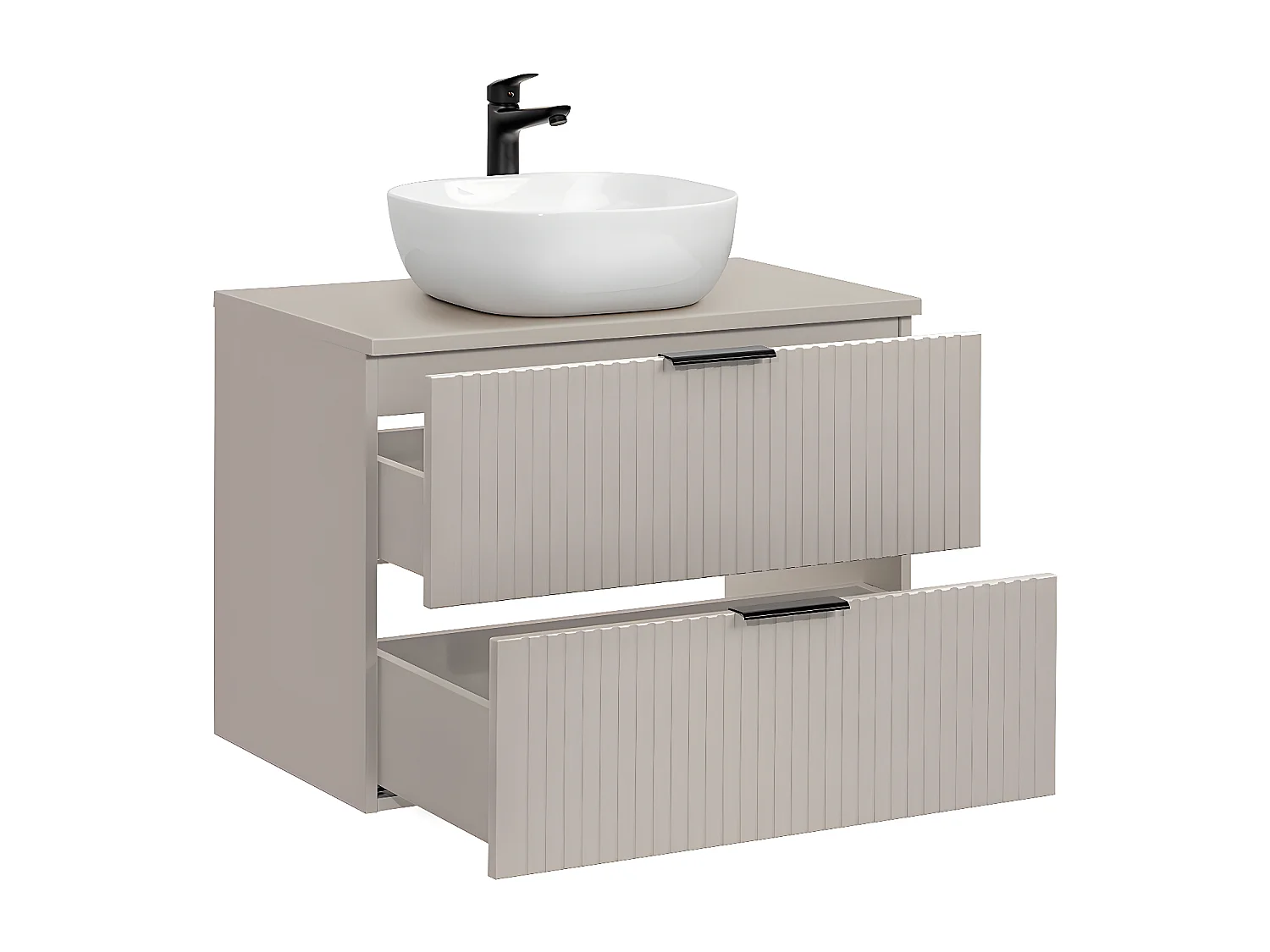 Conjunto de muebles con lavabo individual 80cm y columna Adriel Cachemira