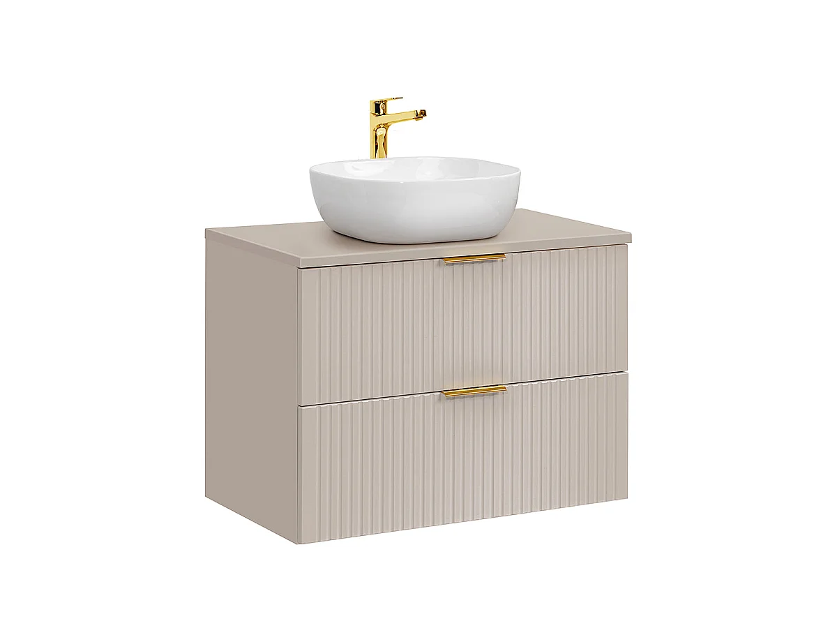 Conjunto de toucador e pedestal individual Adriel Cachemire 80cm