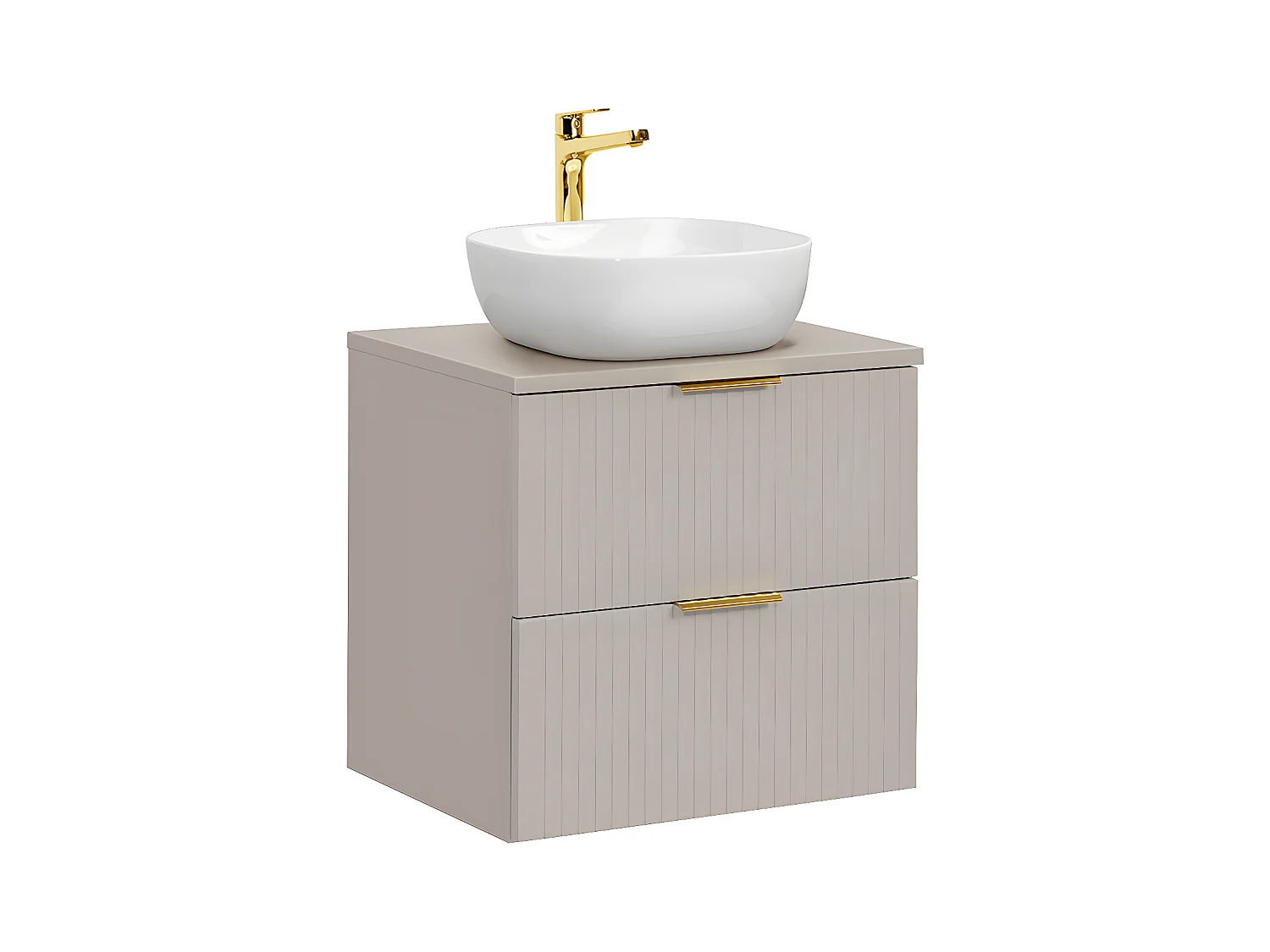 Meuble simple vasque 60cm Adriel Cachemire