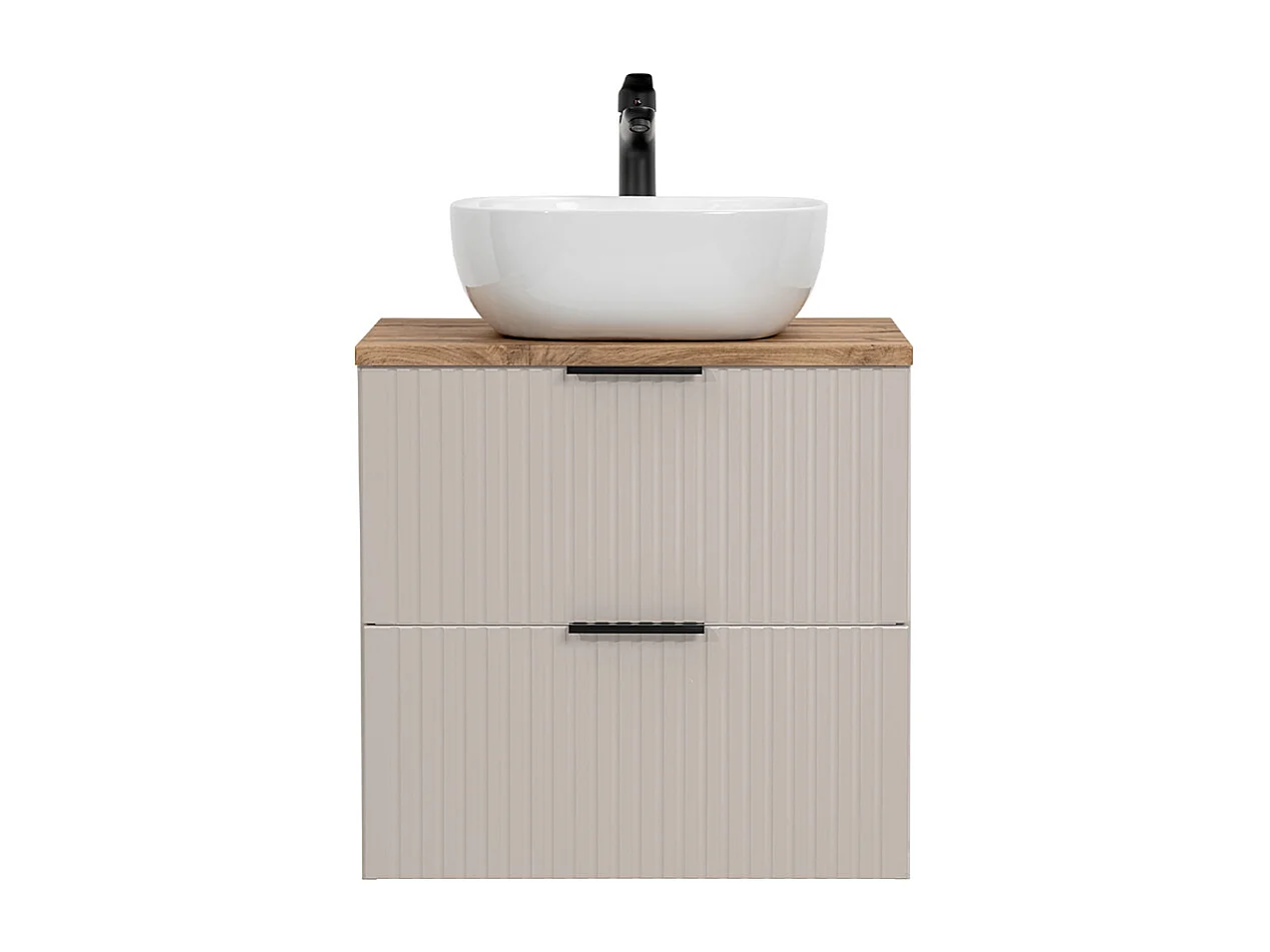 Enkelt håndvask 60 cm Adriel Cashmere og træ