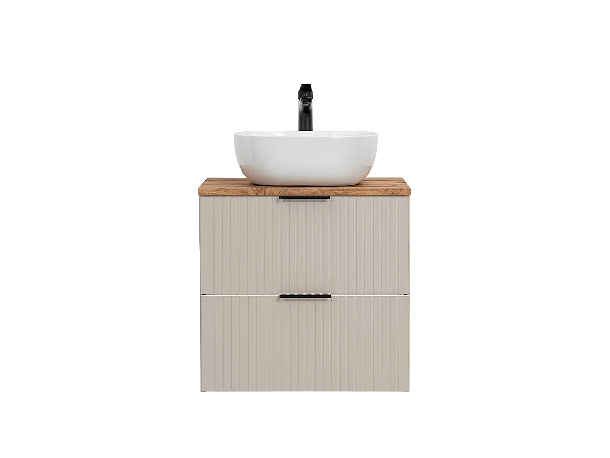 Single basin unit 60cm Adriel Cashmere and Wood