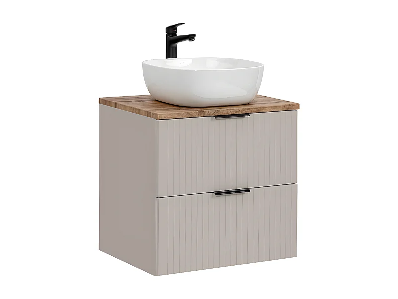 Meuble simple vasque 60cm Adriel Cachemire et Bois