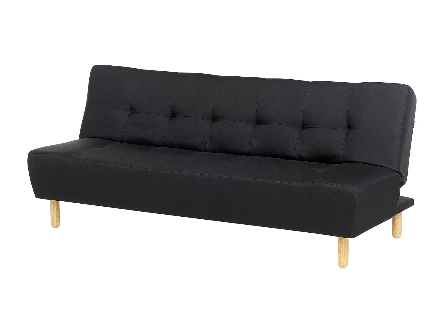 Canapé-lit 3 places ALSTEN Tissu Noir