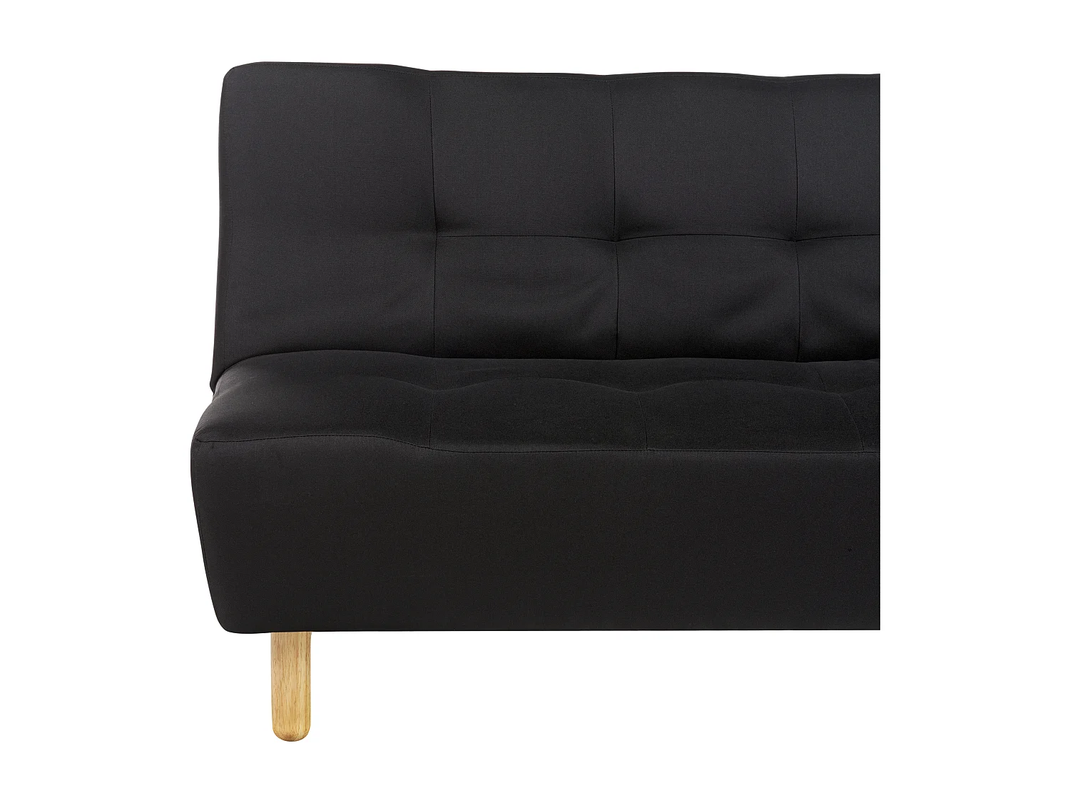 Canapé-lit 3 places ALSTEN Tissu Noir