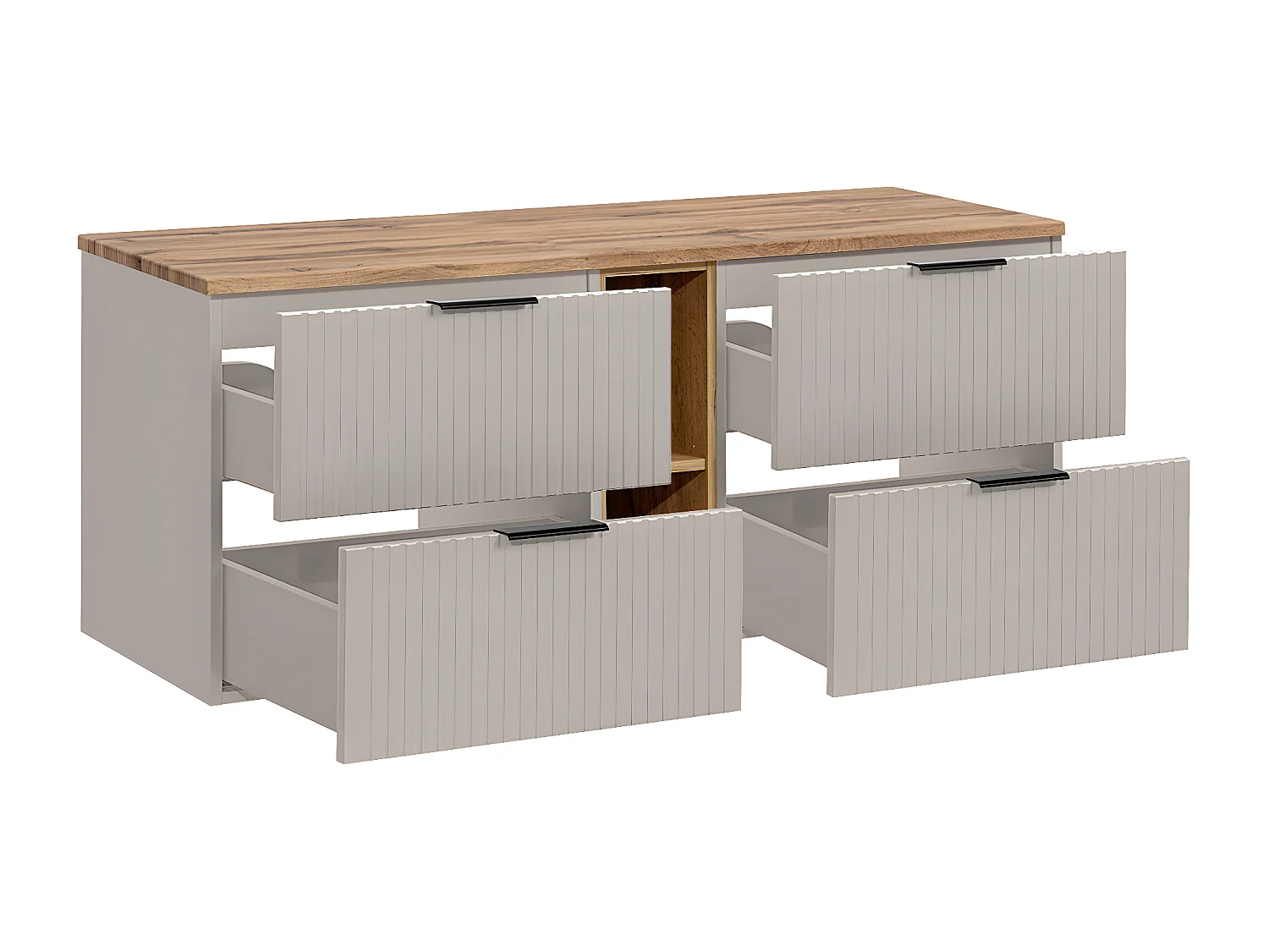 Mobile bagno senza lavabo Adriel beige 140cm