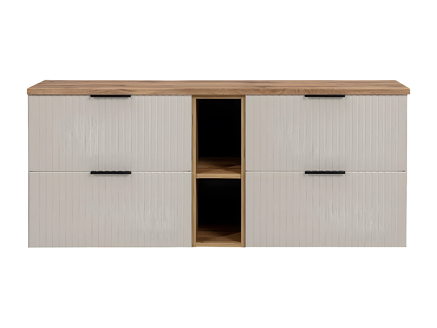 Mobile bagno senza lavabo Adriel beige 140cm