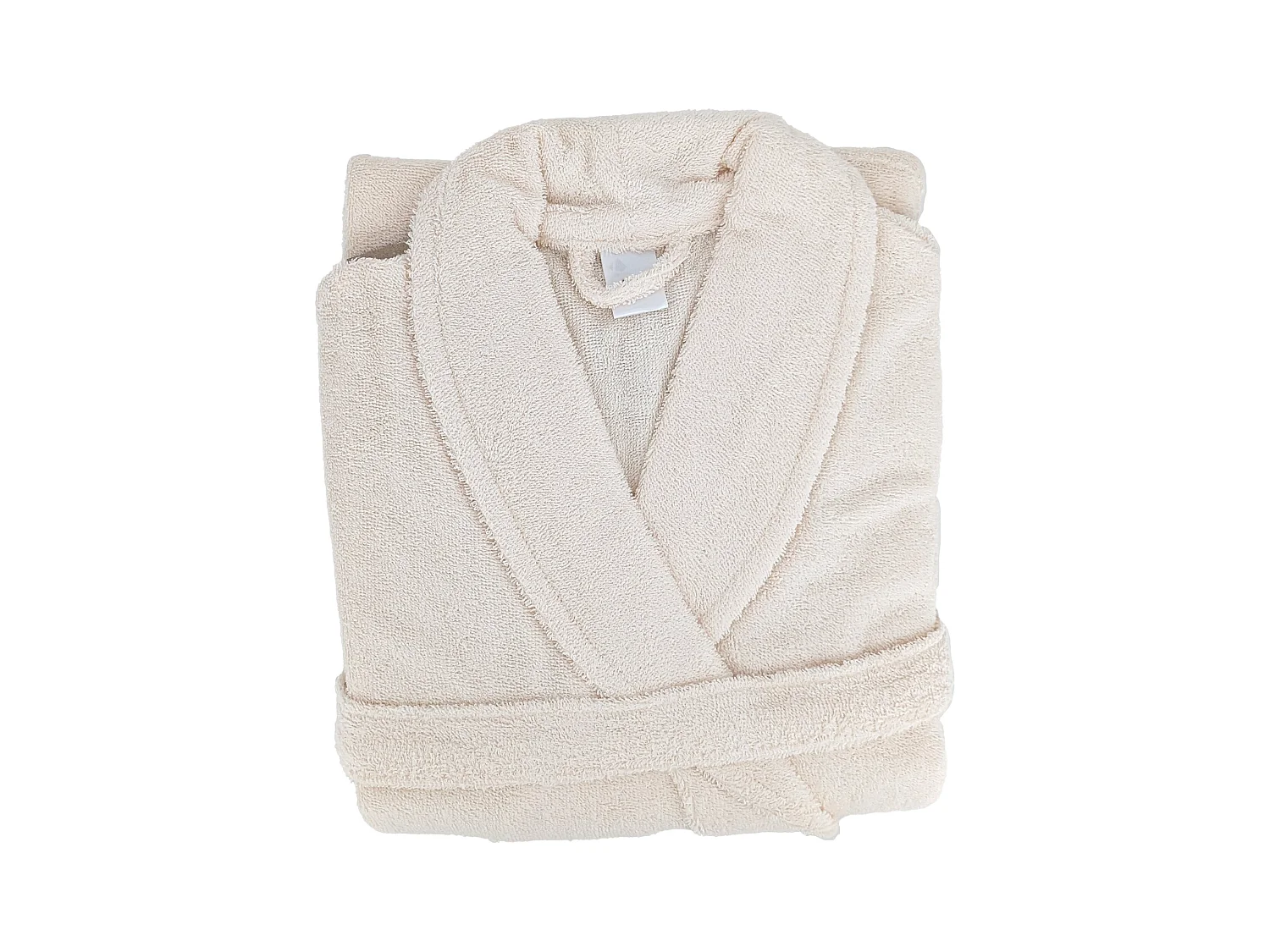 Peignoir col châle adulte ALPHA coton taille XL ivoire