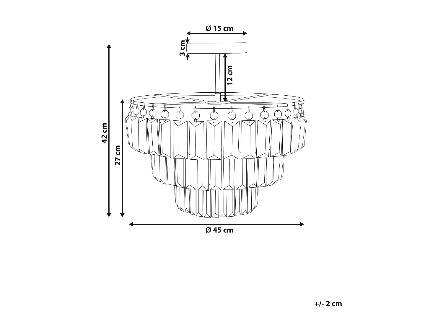 Kronleuchter AMENEIRO Transparent